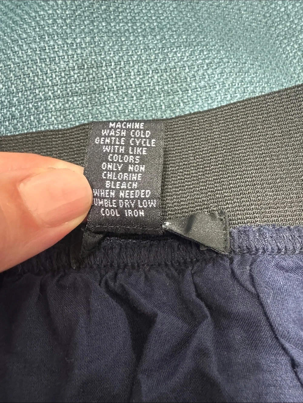 Alfani A-Line Skirt with Elastic Waistband Women's Size Petite Medium Navy Blue